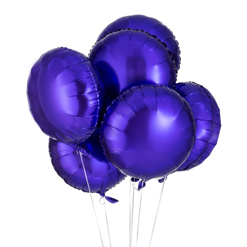 Adeer Purple Round Balloon 18 Inches Foil Balloons Mylar Helium Balloons for Birthday Party Wedding Baby Shower Decorations, Pack of 20 - Image 1
